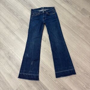 7 For All Mankind Dark Blue Flare Jeans